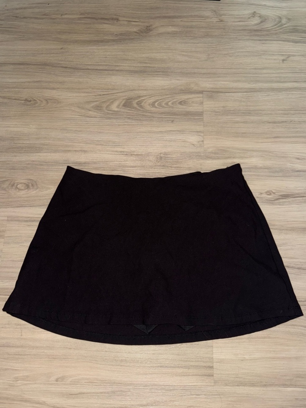 Garage Black Mini Skirt - Simple A-Line